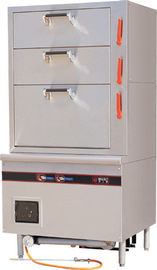 Paslanmaz 48KW Gaz Gıda Steamer 3 Çekmece için Mutfak Ekipmanları, 900x820x1850mm